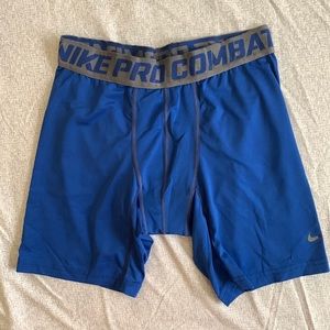 Royal Blue Nike Compression Shorts for kids